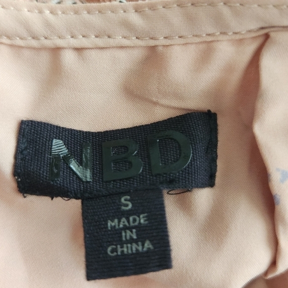 NBD Revolve Brianna Lace Blush Pink and Black Mini Dress - Picture 4 of 6